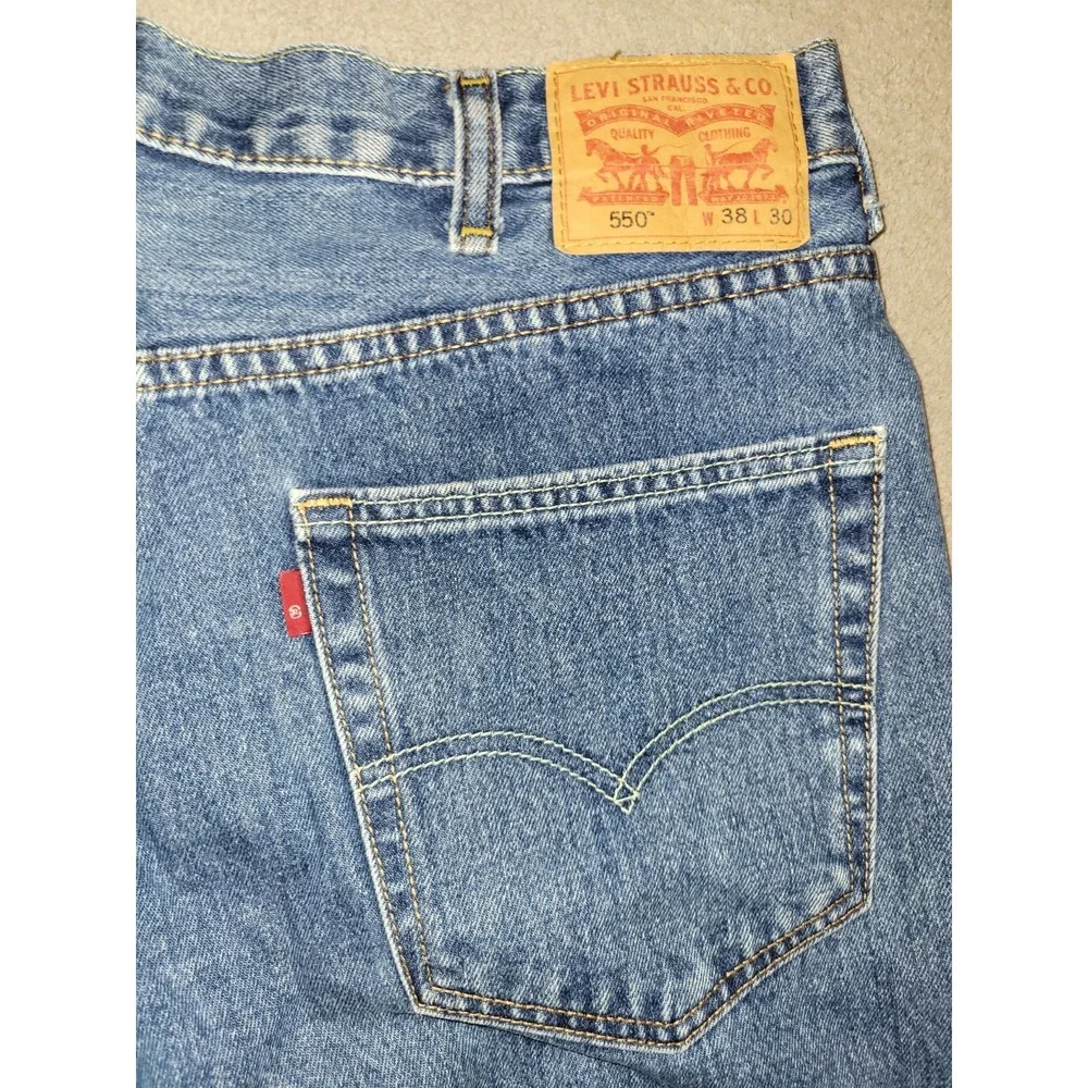 Levi's 550 Denim Jeans Men's Blue Straight Leg Fit Size W36 L28